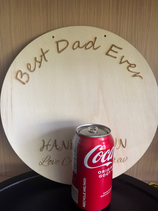 Personalized "Best Dad Ever" Wooden Sign