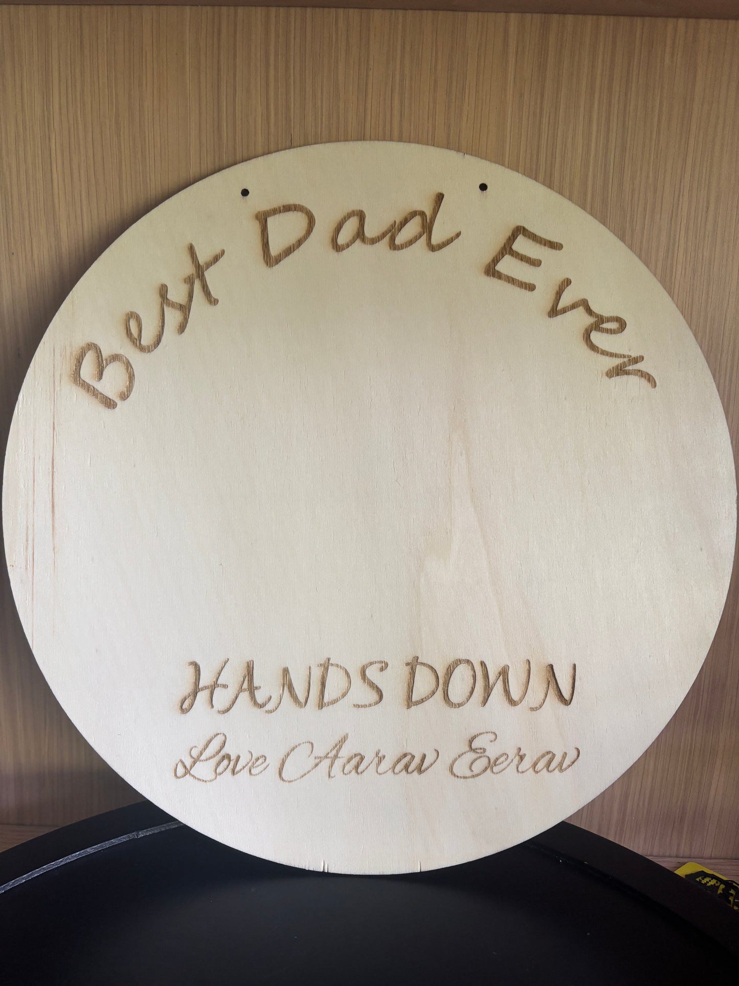 Personalized "Best Dad Ever" Wooden Sign