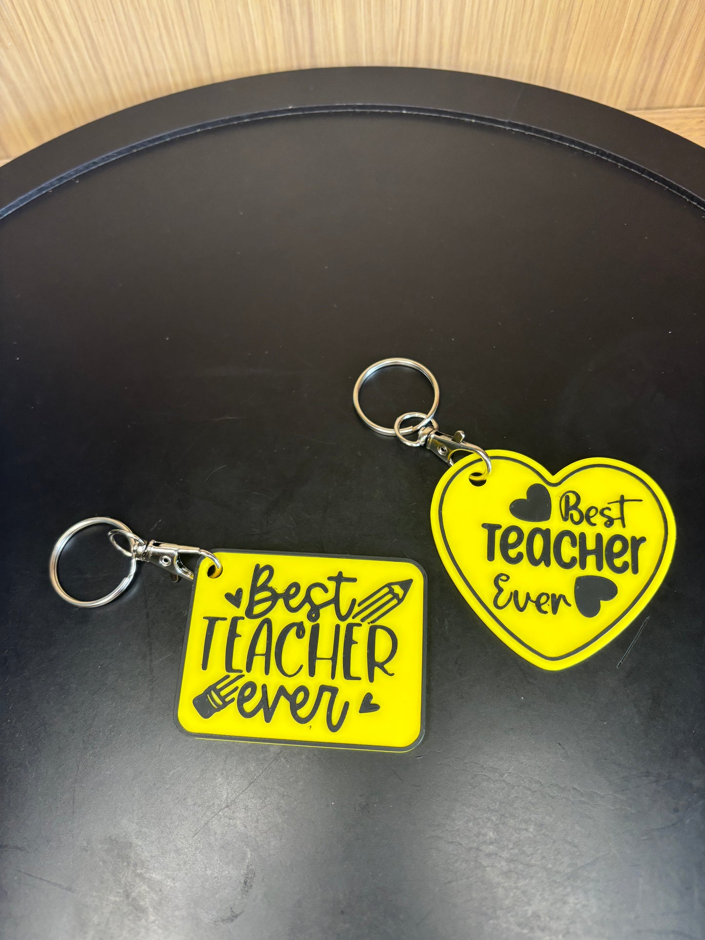 "Best Teacher Ever" 3D-Printed Keychain