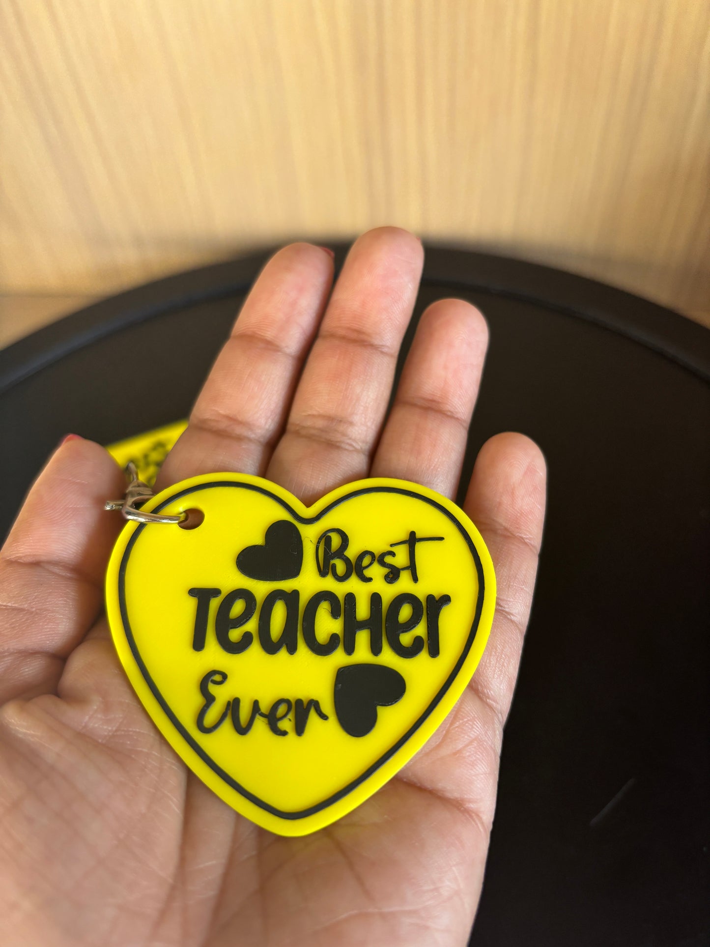 "Best Teacher Ever" 3D-Printed Keychain
