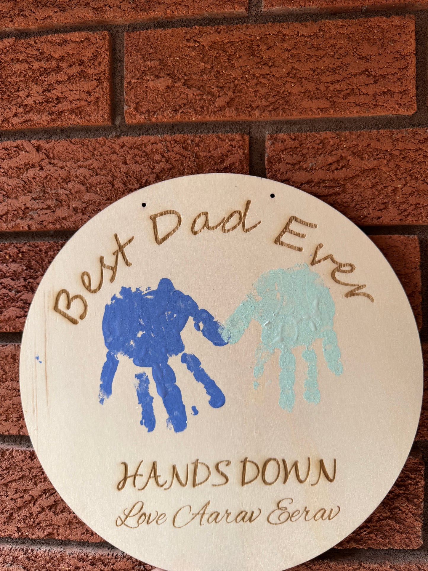 Personalized "Best Dad Ever" Wooden Sign